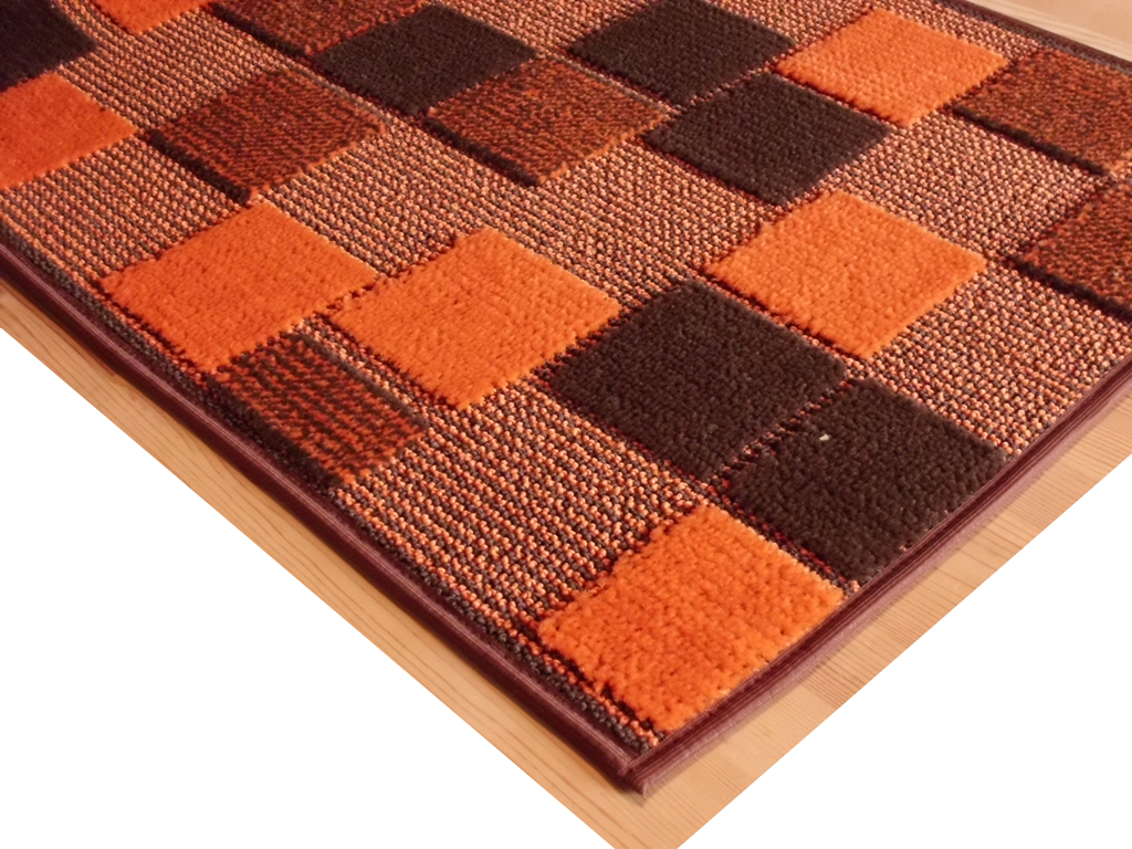 tappeti cucina mosaico marrone arancione